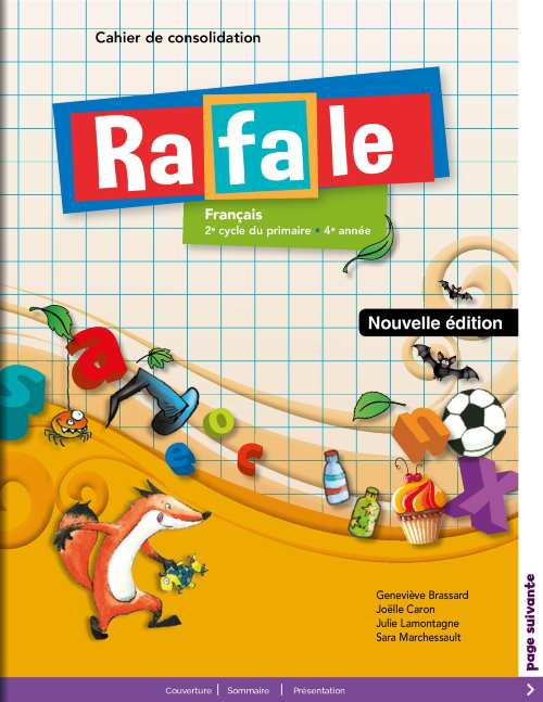 Rafale Français 4e année primaire Cahier de consolidation