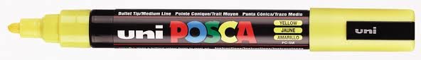Marqueur Posca Jaune Pointe Conique Moyenne