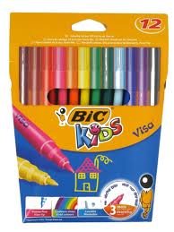 Feutres Bic Visa Pointe Fine Paquet de 12