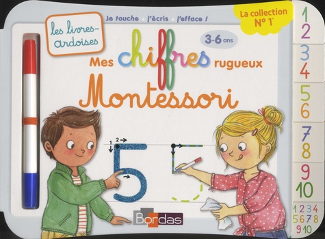 Mes chiffres rugueux Montessori. 3-6 ans  - Avec 1 feutre effaçable 2 couleurs