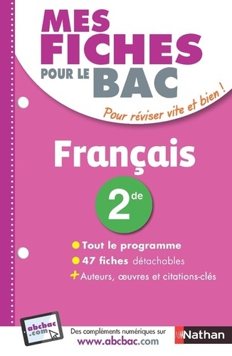 Mes fiches pour le BAC Français 2de