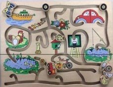 لعبة متاهة تكملة الصور خشبية