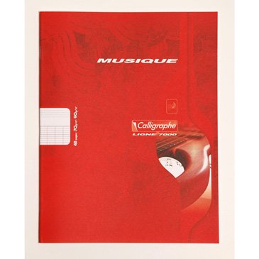 Cahier de Musique Piqué  Séyès  7000 17 x 22 48P 70G Rèf 563