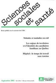 Revue Sciences Sociales et Sante N 3 Vol 20 Septembre 2002
