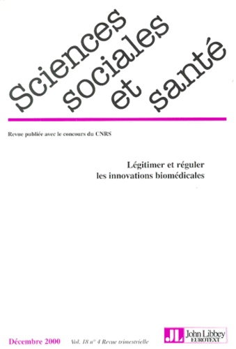 Sciences Sociales et Santé Volume 18 N° 4, Déce