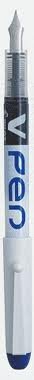 Stylo-plume Pilot V PEN  - bleu - Pointe moyenne - jetable