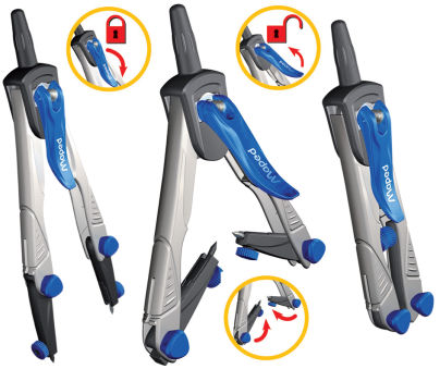 Compas Technic Compact Métal Coffret 4 Pcs