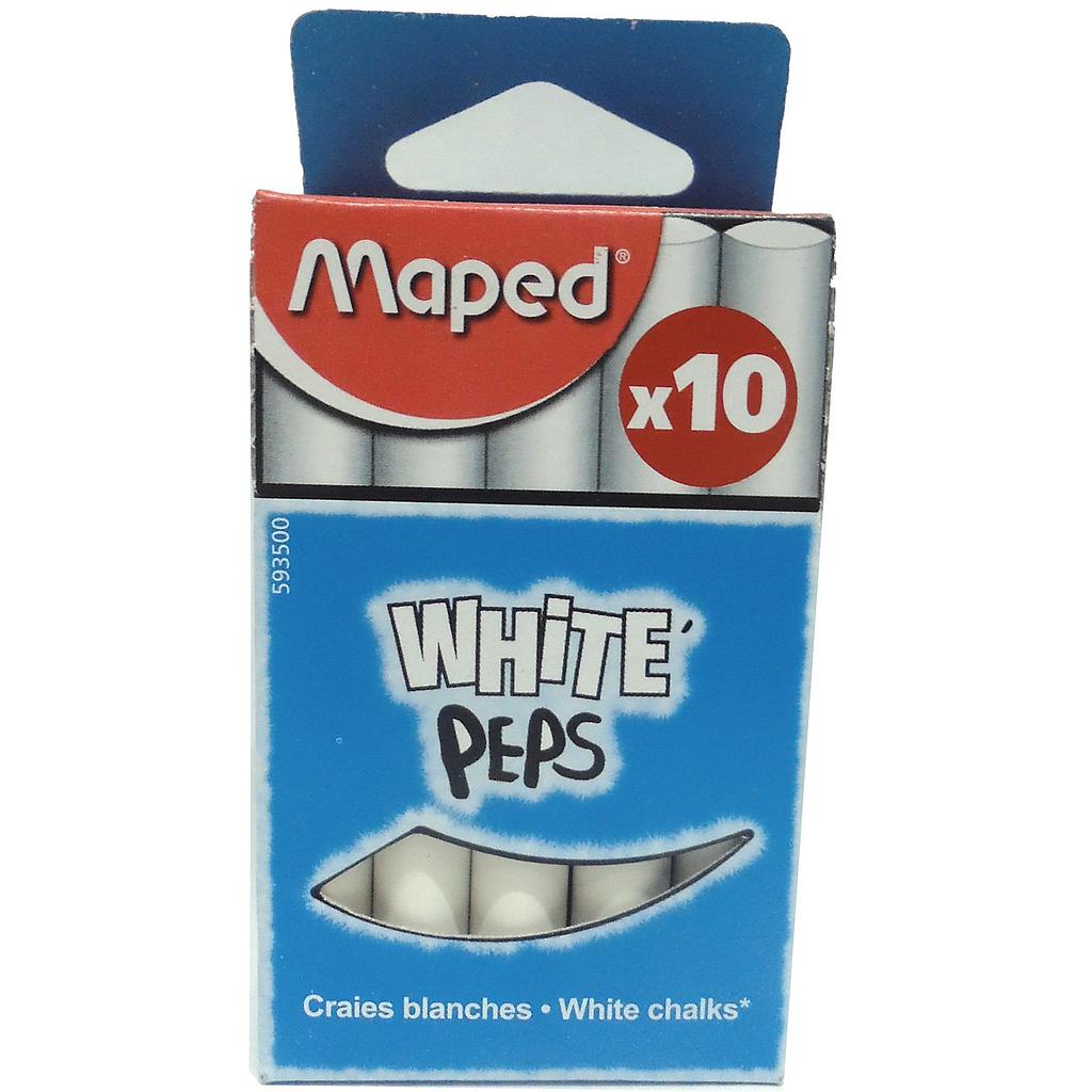 Craie Maped  Peps Blanche - Paquet de 10