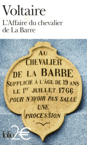 L'Affaire du chevalier de La Barre  - Précédé de L'Affaire Lally