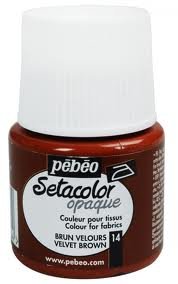 Peinture pour tissus Pébéo Setacolor  - 45ml - Brun velours