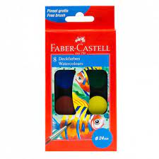 Peinture à l'aquarelle 8 Couleurs Rèf 125008