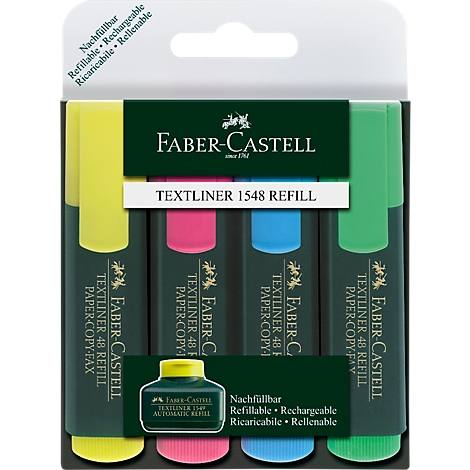 Surligneur Textiliner 48 Paquet de 4 Rechargeable