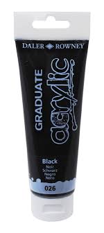 Peinture Acrylique Daler Rowney  - Noir - 120 ml