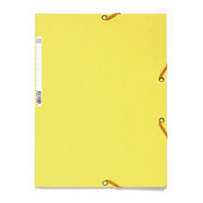 Chemise à Rabat A4 Cartonnée Jaune