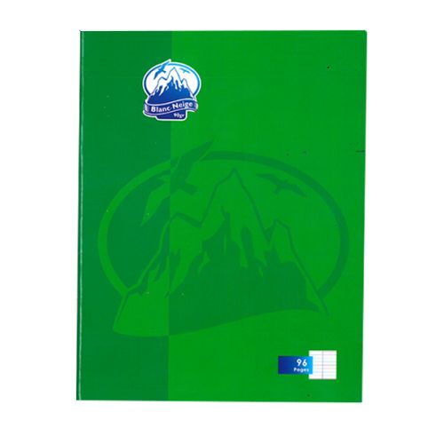 Cahier simple Blanc neige  - 17*22 - 96p - Piqué - 90g