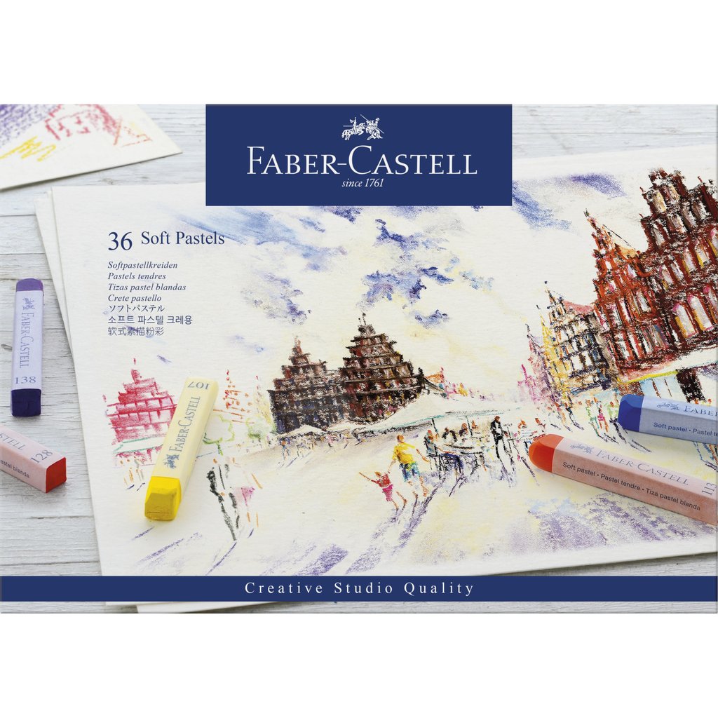 Craies pastel Faber Castell Creative Studio soft etui de 36