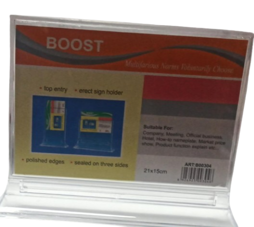 Porte Nom En Plastique Transparent