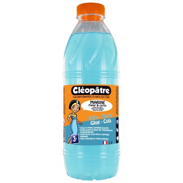 Colle à prise différée bleutée Marine Papier & Carton Transparent 1L