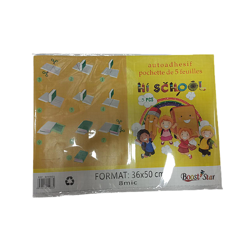 Pochette de 5 feuilles adhésives 36x50cm