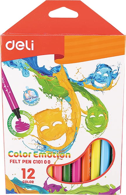 12 Feutres Color Emotion - Encre Lavable