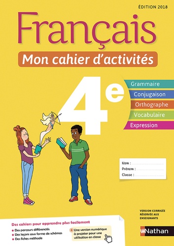 Français 4e Mon cahier d'activités - 2018