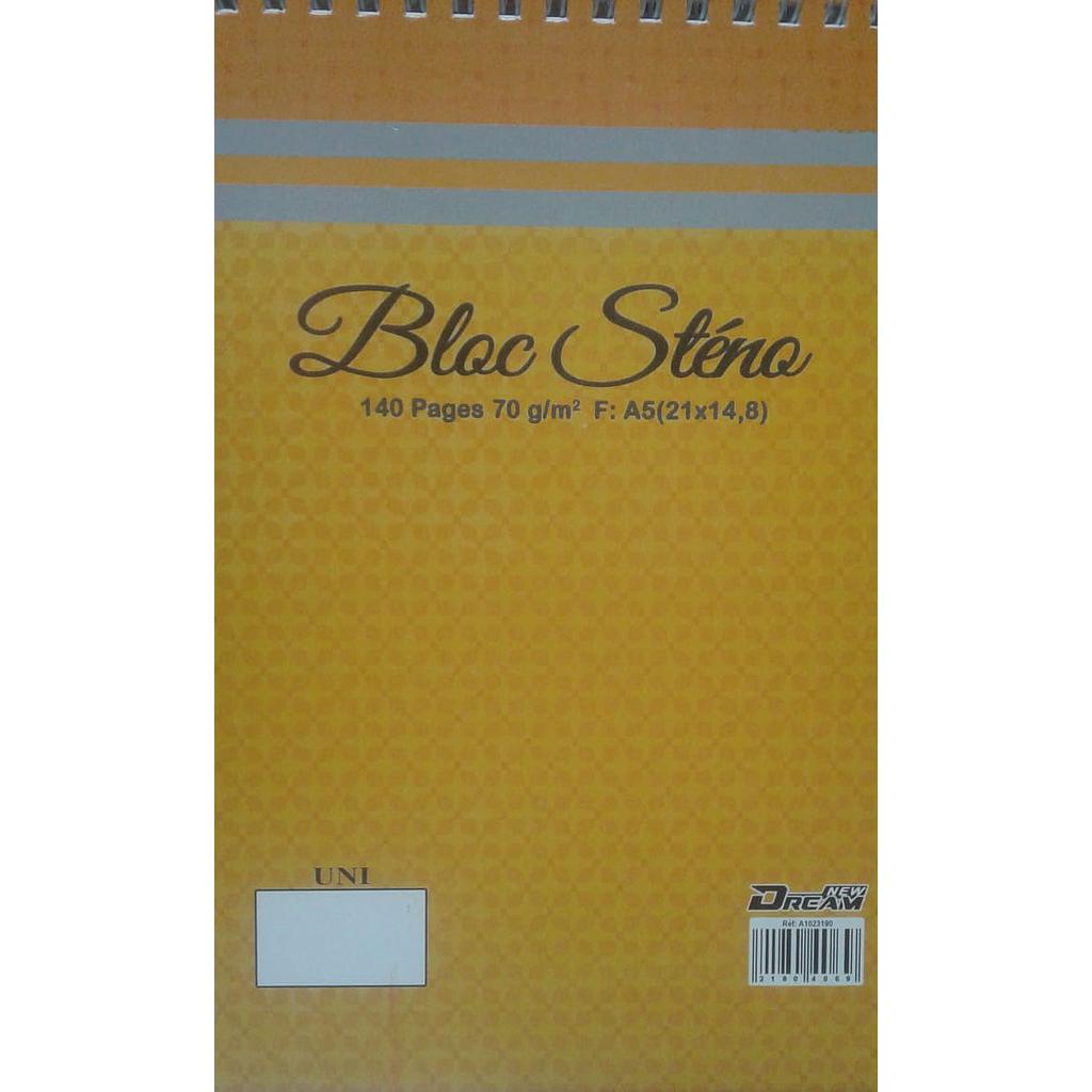 bloc sténo UNI 70g 14.8*21cm 140p