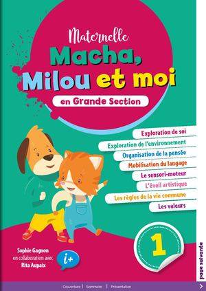 Macha, Milou et moi en GS - Pack ( Cahier d'apprentissage 1, 2 &amp; 3 + Mon Portfolio + Cahier Combo Lecture &amp; Ecriture )