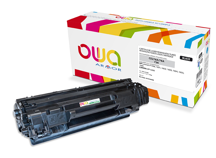 Cartouche de toner ARMOR - HP CE278A/78A - CANON 726 - Capacité 2100 pages