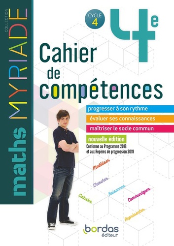 Maths 4e Cahier de compétences - Myriade