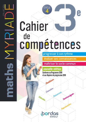 Maths 3e Cahier de compétences - Myriade