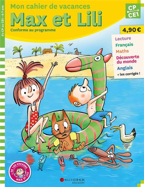Mon cahier de vacances Max et Lili du CP au CE1