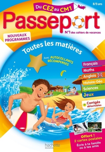 Passeport Toutes les matières du CE2 au CM1  - Avec des autocollants récompenses