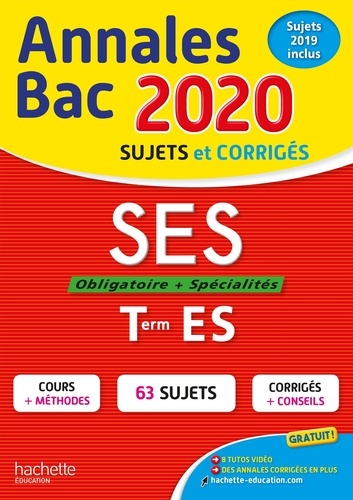 SES Tle ES obligatoire et spécialités  - Sujets et corrigés