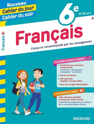 Cahier du jour/Cahier du soir Français 6e + mémento