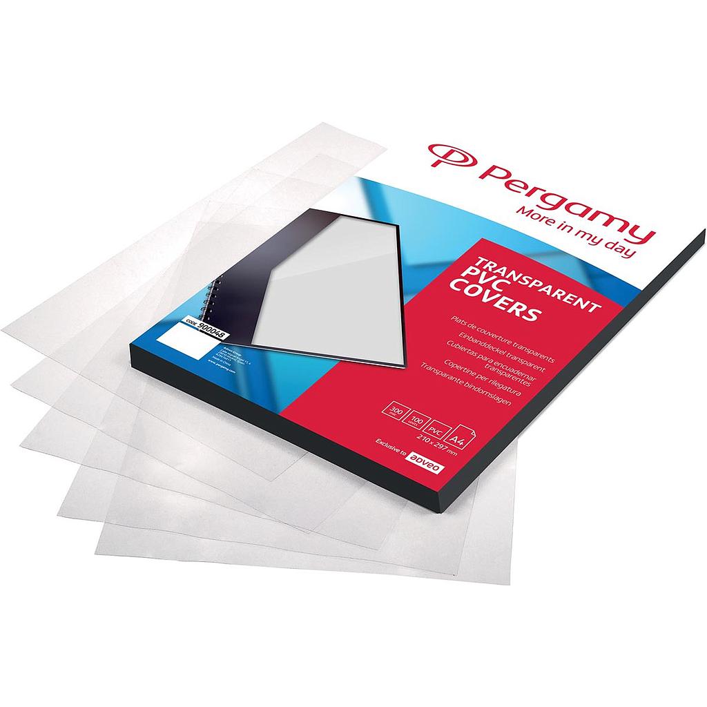Couverture pergamy-Plastique - A4 - Transparente - Paquet de 100