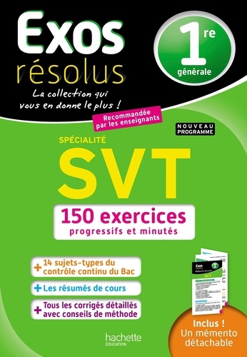 Exos résolus - Spécialité SVT 1re