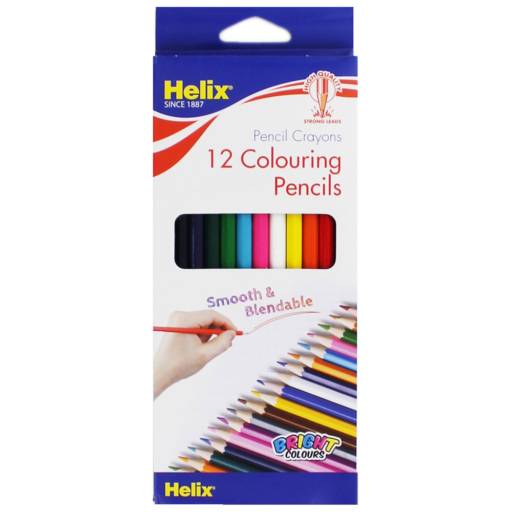 12 Crayons de couleur - Bright Colours - Helix
