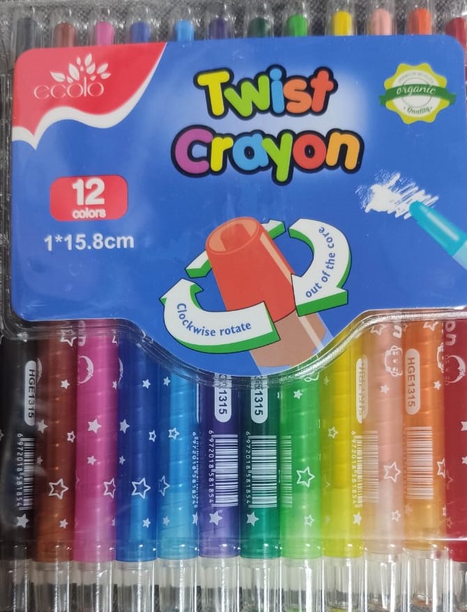 12 Crayons de Cire Twist - Grand