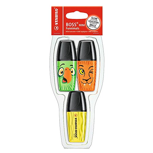 3 Stabilo Boss Mini Funnimals Poch