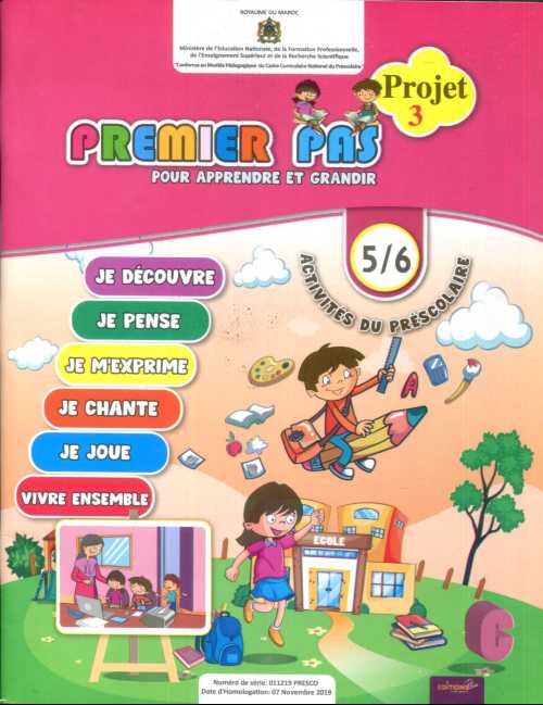 Premier pas pour apprendre et grandir GS 5/6 ans : Projet 3