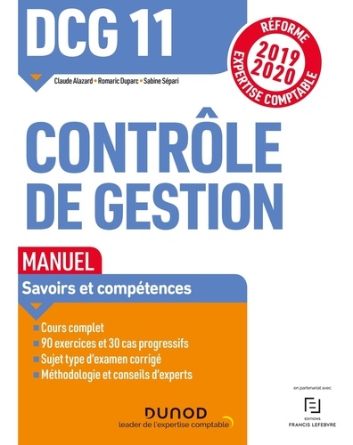 Contrôle de gestion DCG11  - Manuel ( Savoirs et compétences )