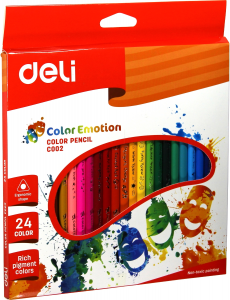 Crayon Couleur Deli 24 couleurs - 3mm