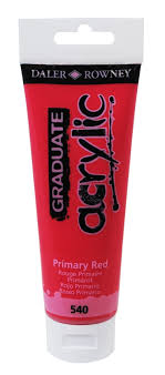 Peinture Acrylique Daler Rowney Graduate  - 120 ml - Rouge Primaire - Unité