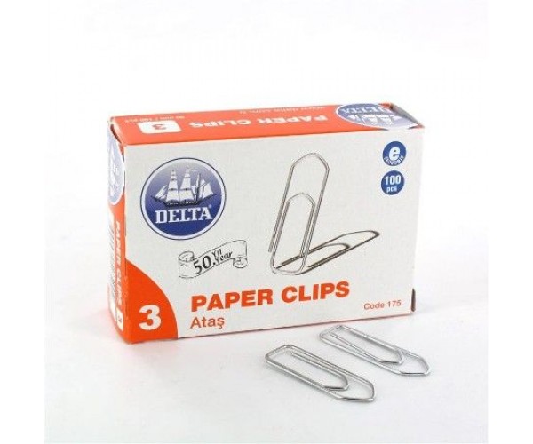 Trombones  30mm Métal 100 pcs Argent