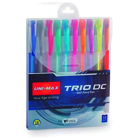 Pochette De 10 Stylos UNIMAX TRIO DCGP    1mm