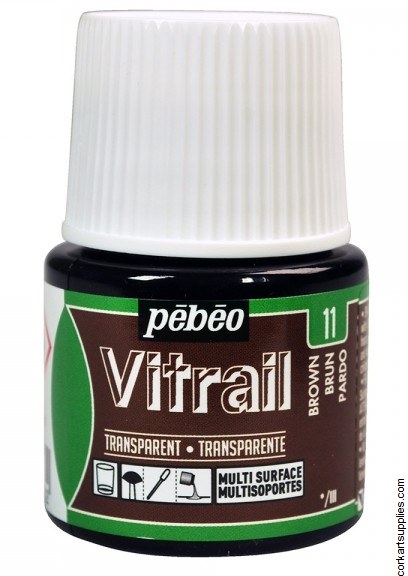 Peinture pour vitrail 45ml Brun