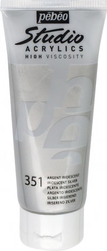 Peinture acrylique Studio 100ml Argent Iridescent