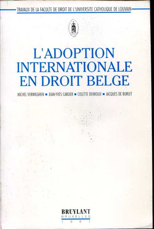 L'adoption internationale en droit Belge