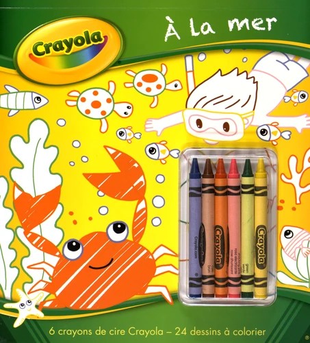 A la mer : Avec 6 crayons de cire