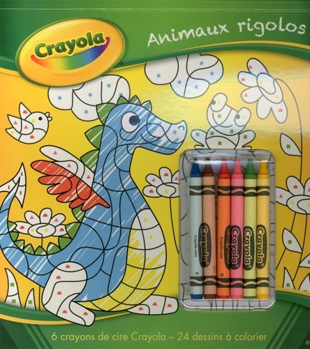 Animaux rigolos : Avec 6 crayons de cire
